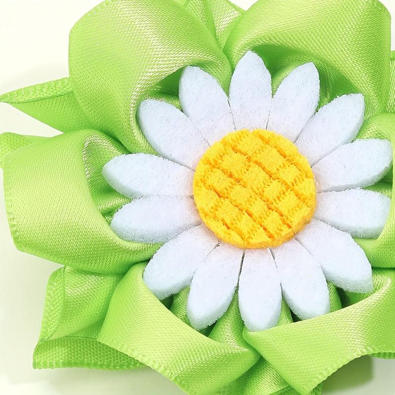 2pcs Daisy Hair Clips for Baby Girls - Flower Duck Billed Clips for Toddler