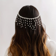Faux Pearl Beaded Head Piece Head Jewelry Bridal Wedding Hair Accessories