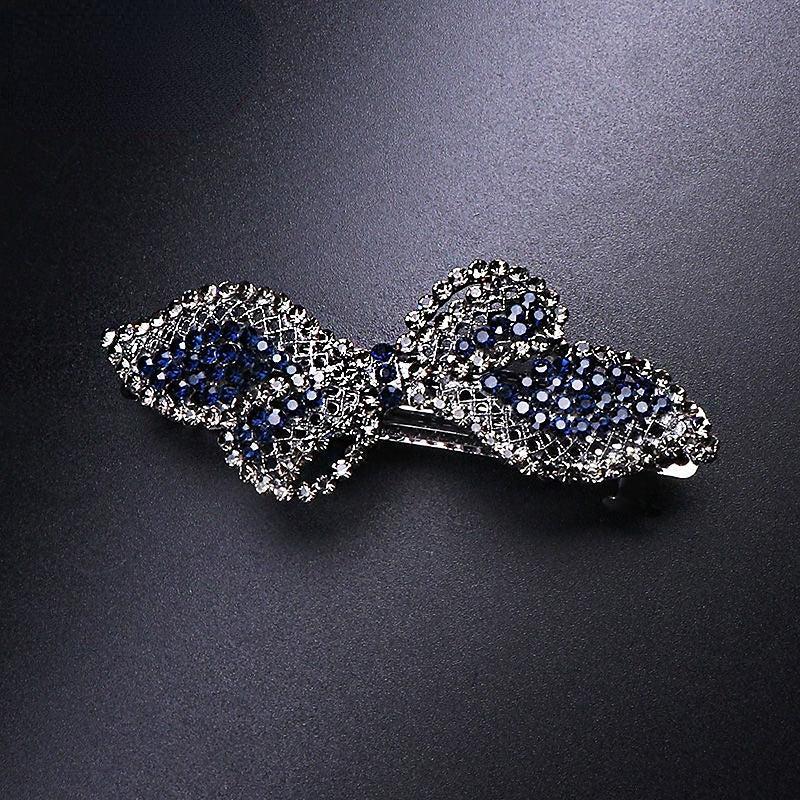 Rhinestone Bowknot Hair Clip Vintage French Barrette Headwear