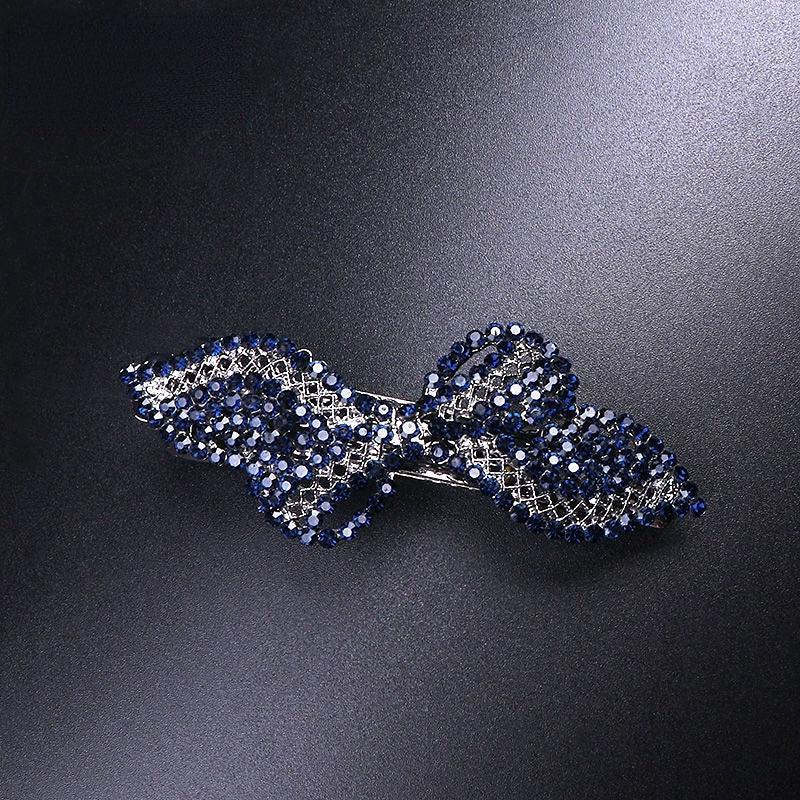 Rhinestone Bowknot Hair Clip Vintage French Barrette Headwear