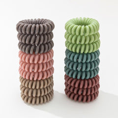 18pcs Spiral Hair Ties No Crease Coil Hair Ties Phone Cord Hair Ties