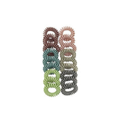 18pcs Spiral Hair Ties No Crease Coil Hair Ties Phone Cord Hair Ties