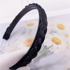 Braided Headband Stretch Weave Head Hoop Pigtail Wig