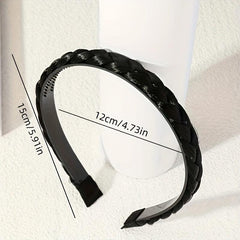Braided Headband Stretch Weave Head Hoop Pigtail Wig