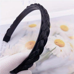 Braided Headband Stretch Weave Head Hoop Pigtail Wig