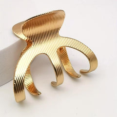 Golden Metal Hair Claw Shark Claw Ponytail Back Head Hair Hair Clip Hair Accesso