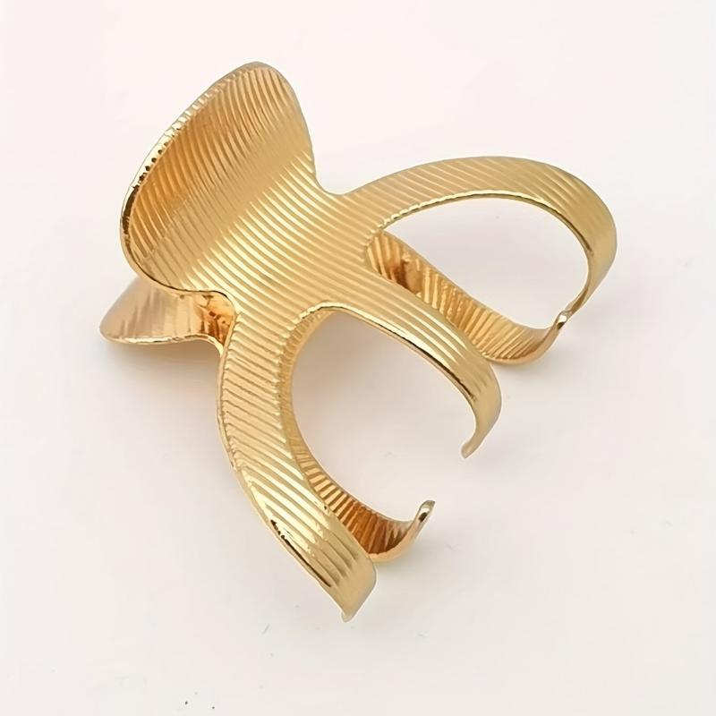 Golden Metal Hair Claw Shark Claw Ponytail Back Head Hair Hair Clip Hair Accesso
