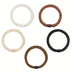 30pcs Braided Hair Ties Elastic Ponytail Holder Hair Rope Hair Accessories