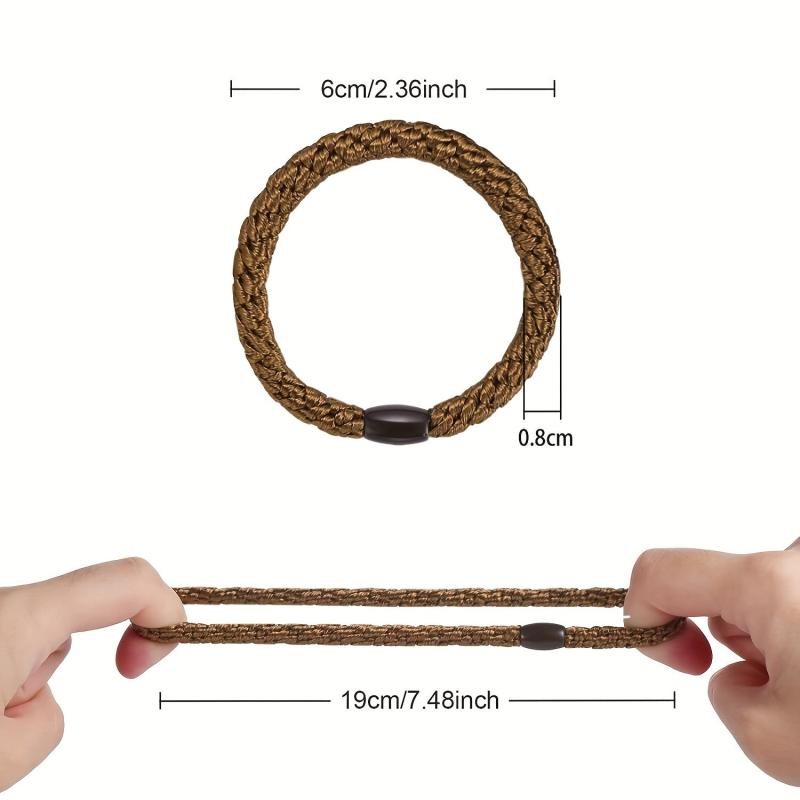 30pcs Braided Hair Ties Elastic Ponytail Holder Hair Rope Hair Accessories