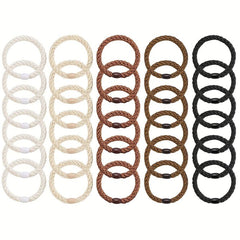 30pcs Braided Hair Ties Elastic Ponytail Holder Hair Rope Hair Accessories