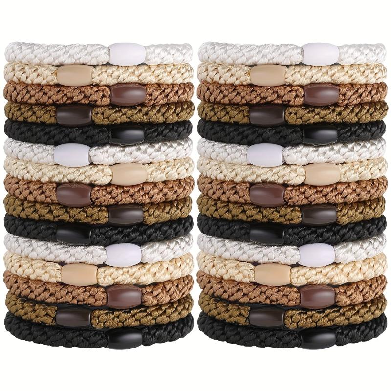 30pcs Braided Hair Ties Elastic Ponytail Holder Hair Rope Hair Accessories