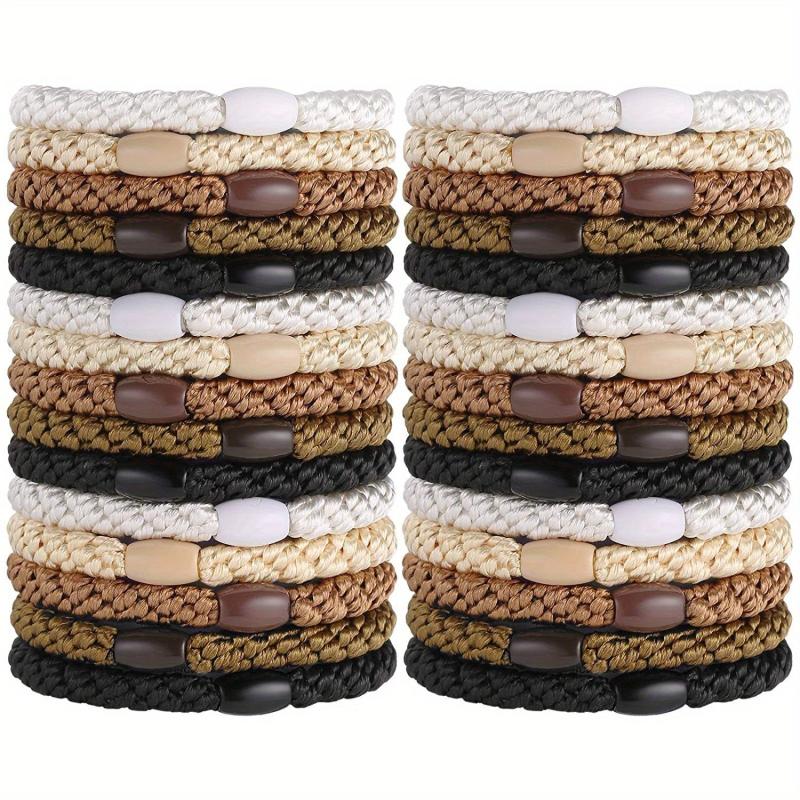 30pcs Braided Hair Ties Elastic Ponytail Holder Hair Rope Hair Accessories
