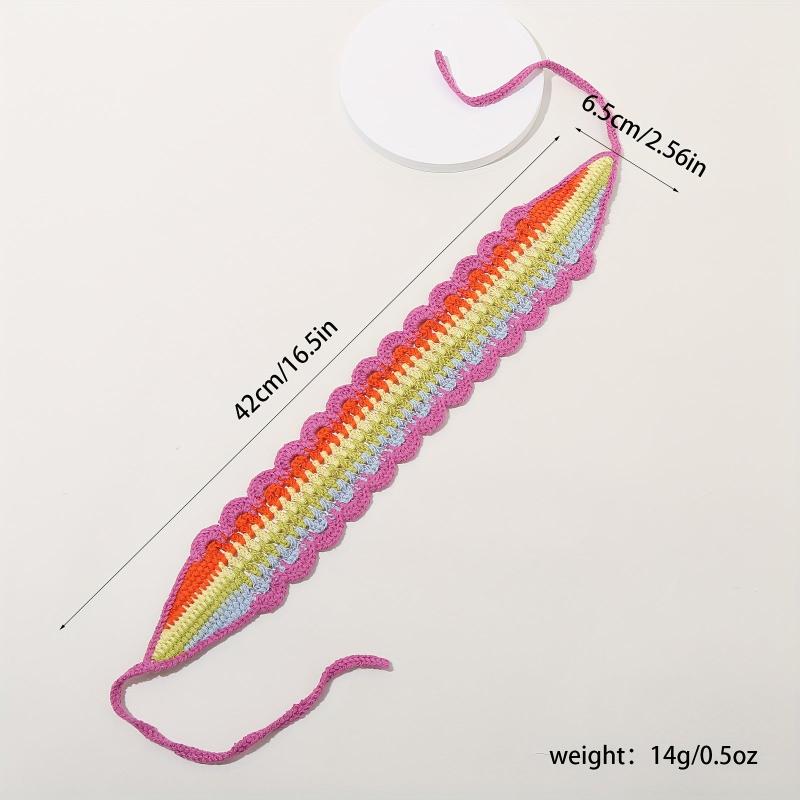 Rainbow Hollow Crocheted Headband Hair Accessories