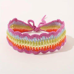Rainbow Hollow Crocheted Headband Hair Accessories