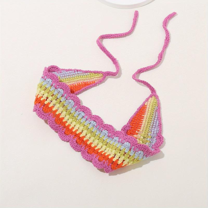 Rainbow Hollow Crocheted Headband Hair Accessories