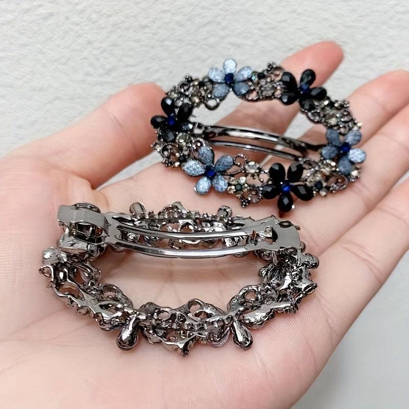 Vintage Alloy Flower Hair Clip For Women Girls Hair Clip