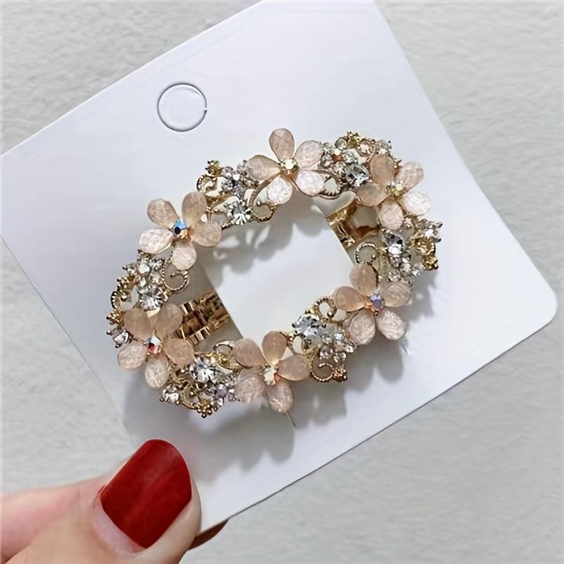 Vintage Alloy Flower Hair Clip For Women Girls Hair Clip