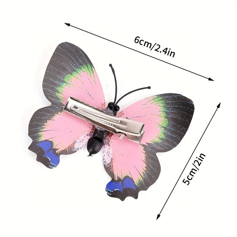 5PCS Colorful Butterfly Hair Clip Accessory Bride Women Beach Hairpins