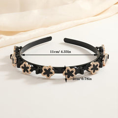 Double Layer Twist Rhinestone Headband for Women with Clips