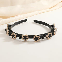 Double Layer Twist Rhinestone Headband for Women with Clips