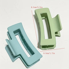 2pcs Matte Hair Claw Clips Strong Hold Grip Hair Jaw Clip