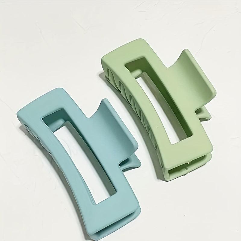 2pcs Matte Hair Claw Clips Strong Hold Grip Hair Jaw Clip