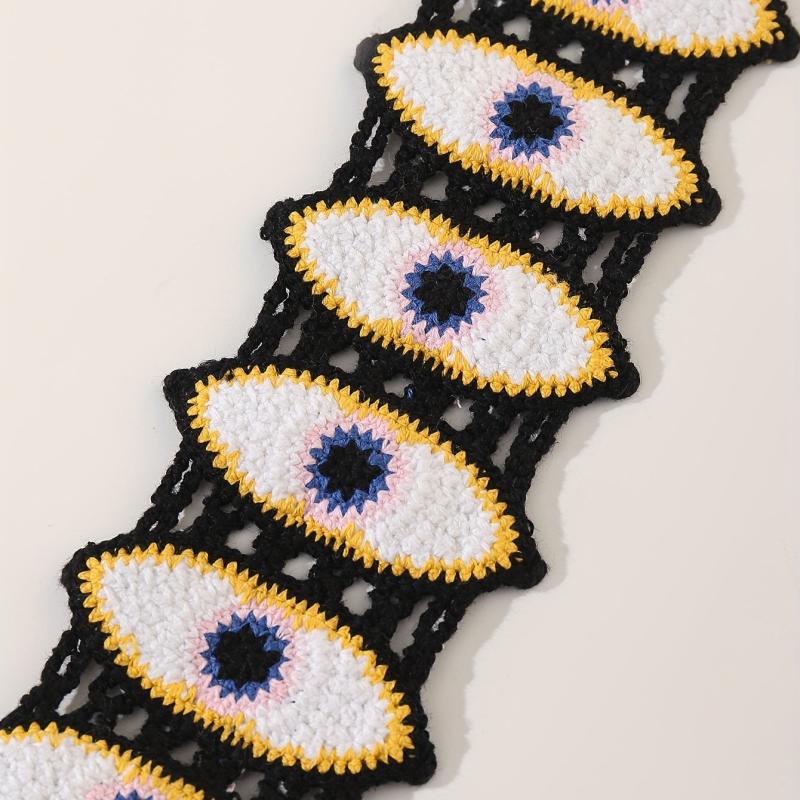 Crochet Eye Detail Headband Bohemian Style Hair Accessories