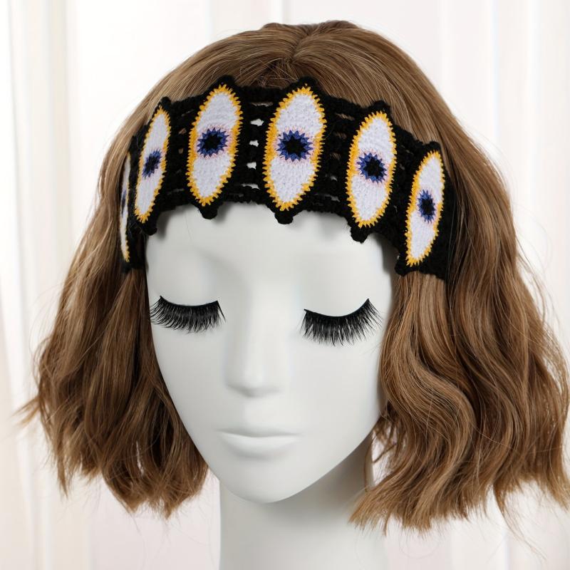 Crochet Eye Detail Headband Bohemian Style Hair Accessories
