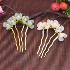 Hanfu Accessories Hair Comb Hairpin Flower Headdress for Women