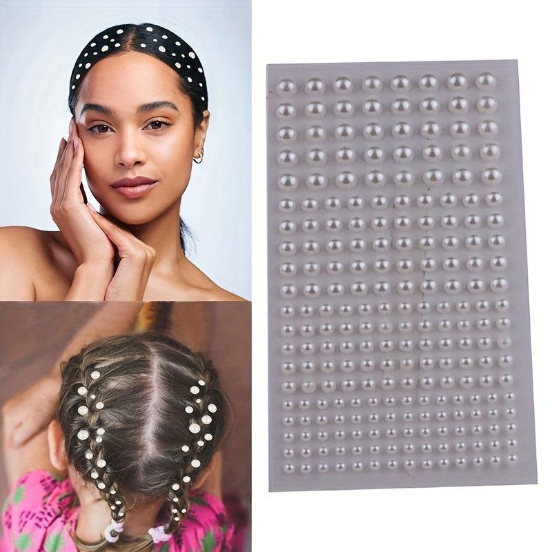 220pcs Mix Hair Pearls Stickers for DIY Crafts