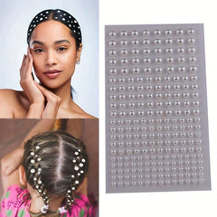 220pcs Mix Hair Pearls Stickers for DIY Crafts