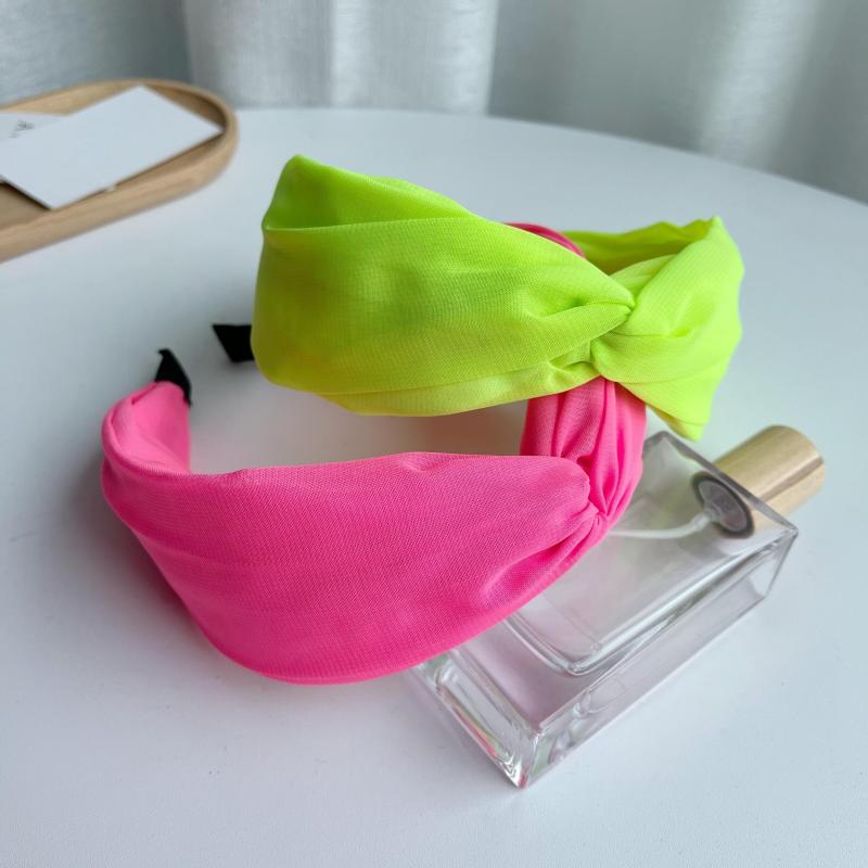 Colorful Fluorescent Cross Headband Hair Band for Women Girls