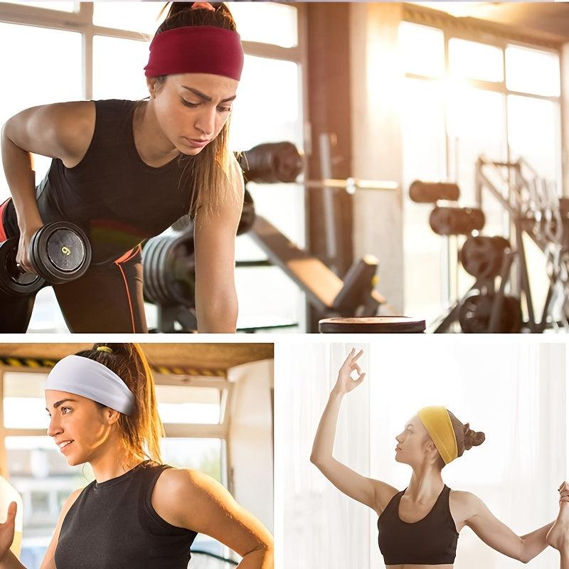 Solid Wide Headband for Women No Slip Hair Wrap Yoga Running Workout Hairband