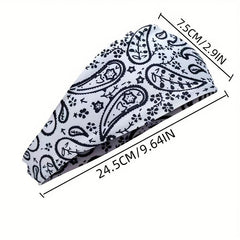 Printed Elastic Headband Women's Bandana Wrap