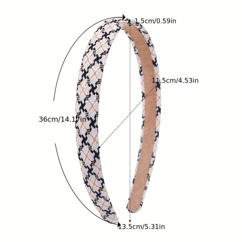Checkered Pattern Headband Plaid Hair Band