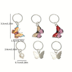 Butterfly Hair Ring for Dreadlock Braids Y2K Hair Accessories