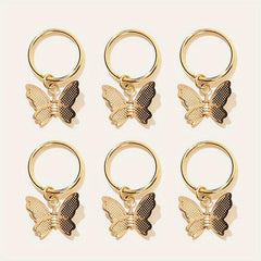Butterfly Hair Ring for Dreadlock Braids Y2K Hair Accessories
