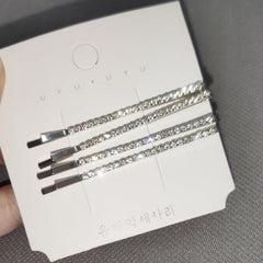 4pcs Silvery Golden Rhinestone Hairpins Bridal Hairpins