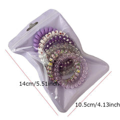 6pcs Floral Print Spiral Hair Tie Elastic Ponytail Holder Hair Accessories