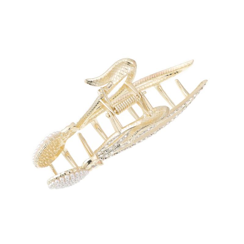 Women's Rhinestone Rabbit Hair Claw Metal Ponytail Clip