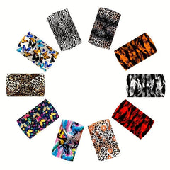 Leopard Pattern Headband Y2K Stretch Hair Band Sports Sweatband Hair Accessories