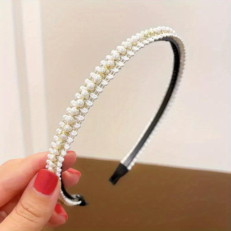Vintage Faux Pearl Headband for Wedding