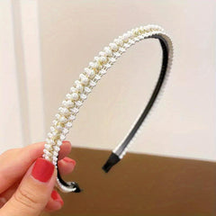Vintage Faux Pearl Headband for Wedding