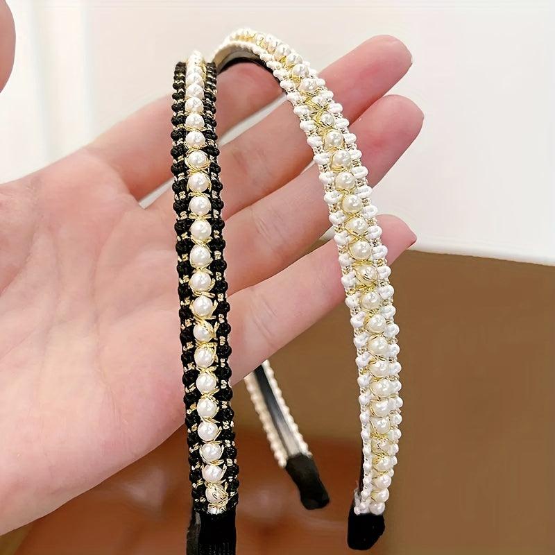 Vintage Faux Pearl Headband for Wedding