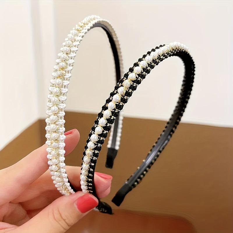 Vintage Faux Pearl Headband for Wedding