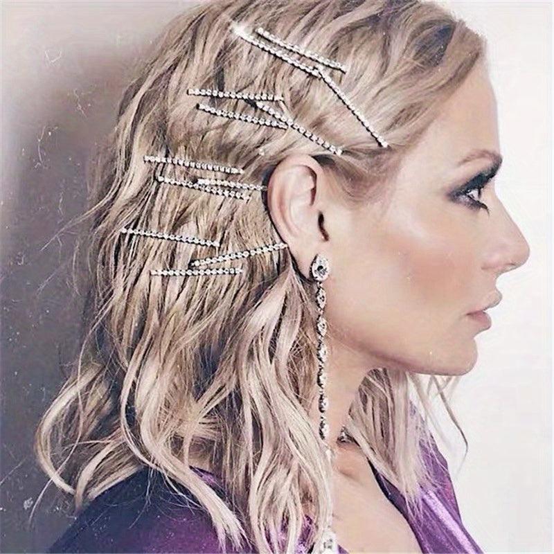 Y2K Rhinestone Hair Clip Bobby Pin Hair Barrette Hair Slides Clip Non Slip