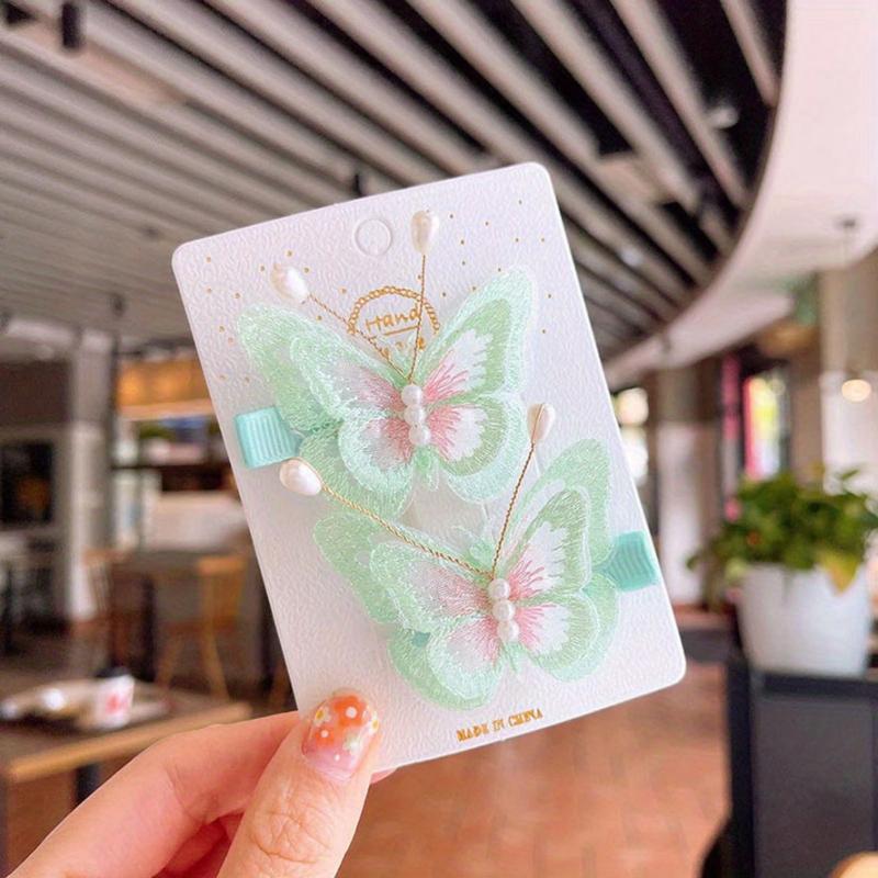 Butterfly Sweet Hair Clip Embroidery Simulation Pastoral Style Daily Dress