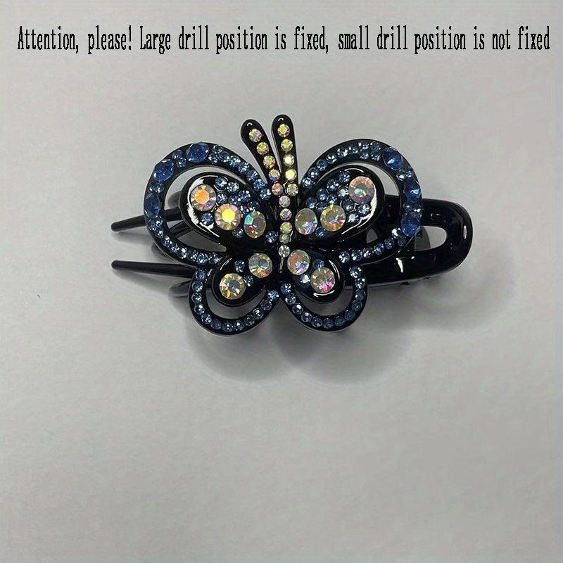 Colorful Hollow Butterfly Hair Clip Rhinestone Hairpin Headwear