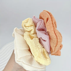 4PCS Fabric Hair Tie Elastic Scrunchie Seamless Hair Rope Accessories