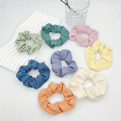 4PCS Fabric Hair Tie Elastic Scrunchie Seamless Hair Rope Accessories